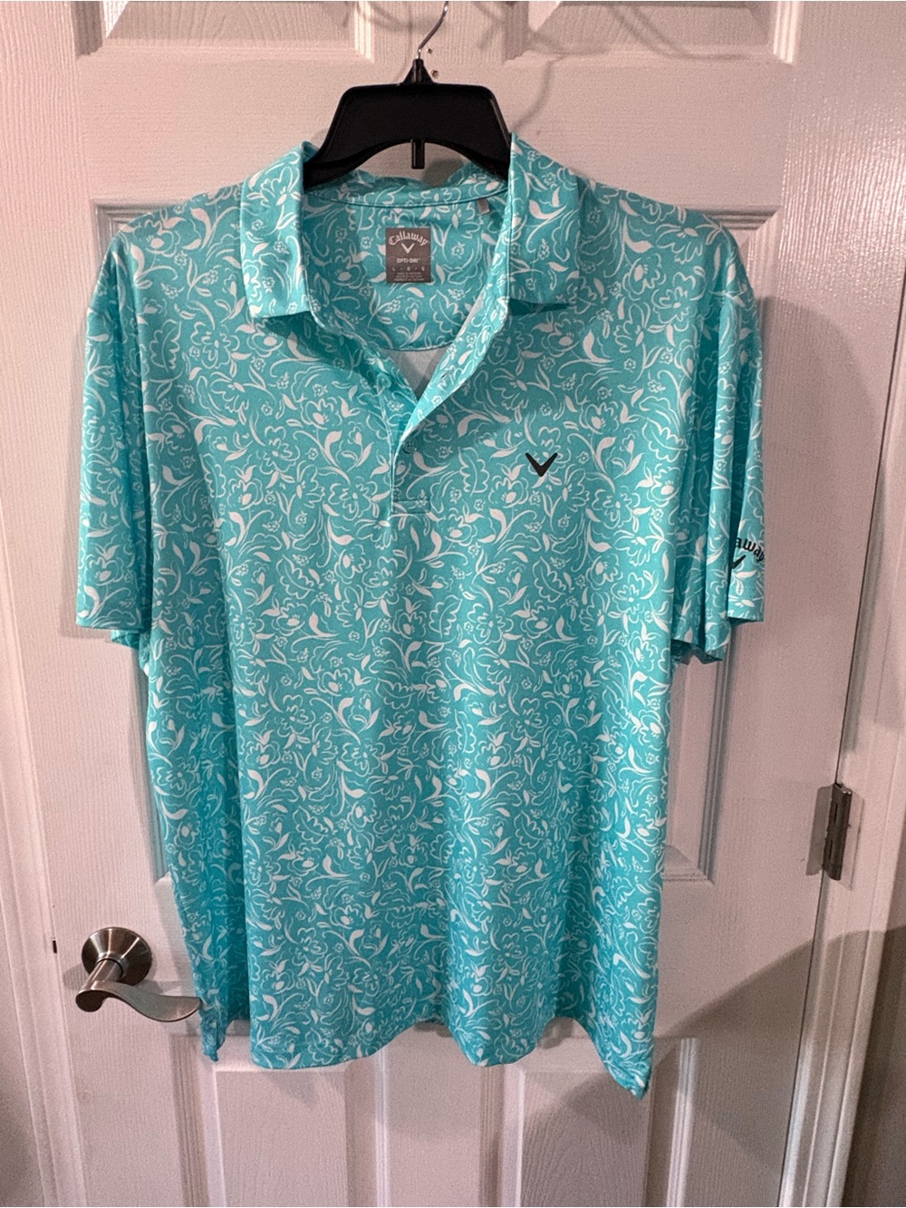 Callaway Aqua Floral Golf Polo